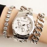 Michael Kors Runway Twist Silver Dial Silver Stainless Steel Strap Watch for Women - MK3149