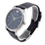 Emporio Armani Dress Quartz Blue Dial Blue Leather Strap Watch For Men - AR2501