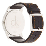 Calvin Klein City Black Dial Black Leather Strap Watch for Men - K2G211C1