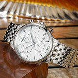 Tissot T Classic Tradition Chronograph White Dial Silver Mesh Bracelet Watch For Men - T063.617.11.037.00