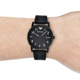 Emporio Armani Luigi Quartz Black Dial Black Silicon Strap Watch For Men - AR11071