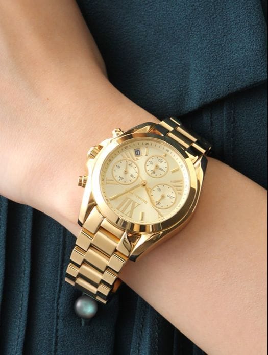 Michael Kors Bradshaw Gold Dial Gold Steel Strap Watch for Women - MK5798