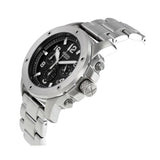 Fossil Modern Machine Black Dial Silver Steel Strap Watch for Men - FS4926