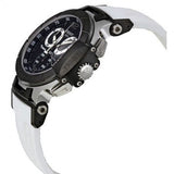 Tissot T Race Chronograph Black Dial White Rubber Strap Watch for Men - T048.417.27.057.05