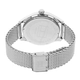 Tommy Hilfiger Oliver Quartz Blue Dial Silver Mesh Bracelet Watch for Men - 1791302