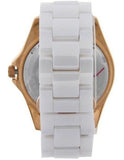 Fossil Ceramic Multifunction White Dial White Steel Strap Watch for Women - CE1006