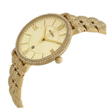 Fossil Jacqueline Gold Dial Gold Steel Strap Watch for Women - ES3547