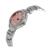 Fossil Virginia Pink Dial Silver Steel Strap Watch for Women - ES3504