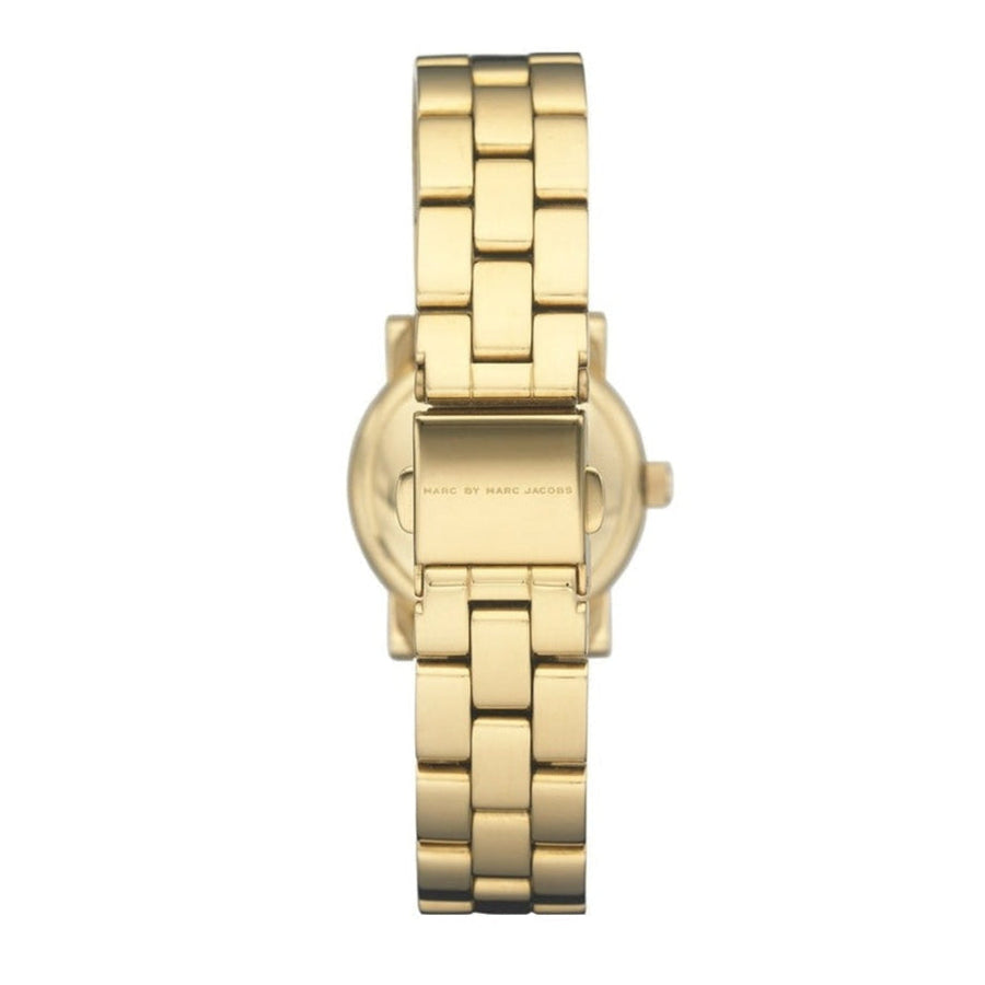Marc Jacobs Mini Amy White Dial Gold Steel Strap Watch for Women - MBM3057