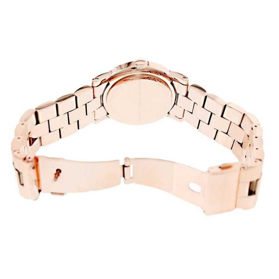 Marc Jacobs Amy Glitz Brown Dial Rose Gold Steel Strap Watch for Women - MBM3221