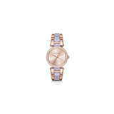 Michael Kors Delray Rose Gold Dial Two Tone Steel Strap Watch for Women - MK4319