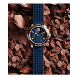 Guess Fleet Blue Dial Blue Rubber Strap Watch for Men - W0971G3