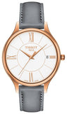 Tissot T Lady Bella Ora Round White Dial Beige Leather Strap Watch For Women - T103.210.36.018.00