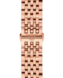 Tissot T Classic Tradition White Dial Rose Gold Steel Strap Watch For Women - T063.610.33.038.00