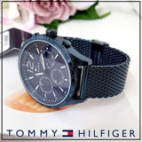 Tommy Hilfiger Gavin Chronograph Blue Dial Blue Mesh Bracelet Watch for Men - 1791471