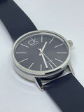 Calvin Klein Minimal Black Dial Black Leather Strap Watch for Men - K7621107