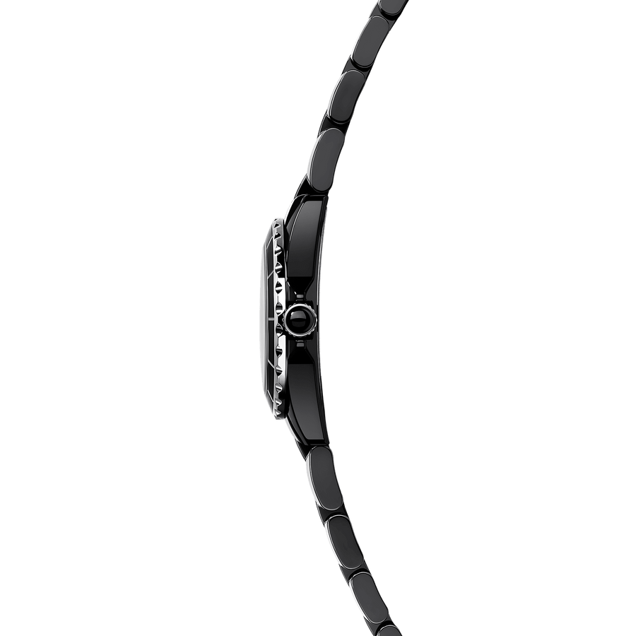 Chanel J12 Diamonds Black Dial Black Steel Strap Watch for Women - J12 H2569