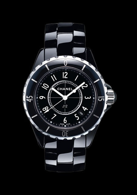 Chanel J12 Quartz Ceramic Black Dial Black Steel Strap Watch for Women - J12 H0682