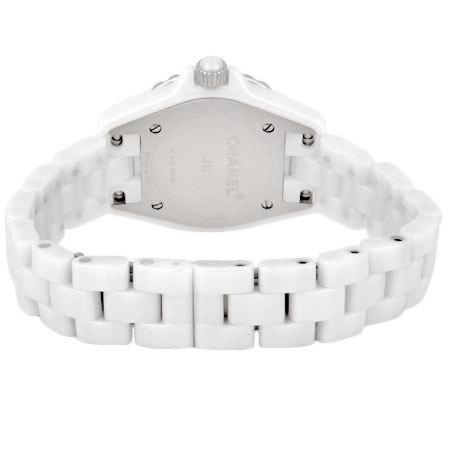 Chanel J12 Quartz Diamonds Mother of Pearl White Dial White Steel Strap Watch for Women - J12 H3243
