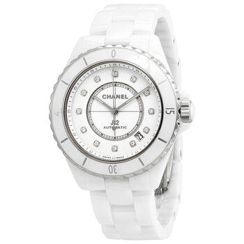 Chanel J12 Quartz Diamonds White Dial White Steel Strap Watch for Women - J12 H3110