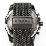Diesel Mega Chief Chronograph Black Dial Black Mesh Strap Watch For Men - DZ4527