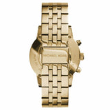 Michael Kors Ritz Chronograph Gold Dial Gold Steel Strap Watch for Women - MK5676