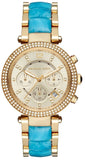 Michael Kors Parker Gold Dial Two Tone Steel Strap Watch for Women - MK6364