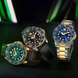 Citizen Mechanical Automatic Black Dial Black Leather Strap Watch for Men - NJ0176-10E