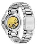 Citizen Mechanical Automatic Blue Dial Silver Steel Strap Watch for Men - NJ0178-81M