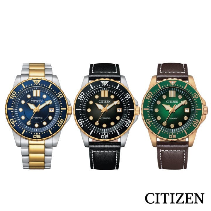 Citizen Mechanical Automatic Blue Dial Two Tone Steel Strap Watch for Men - NJ0174-82L