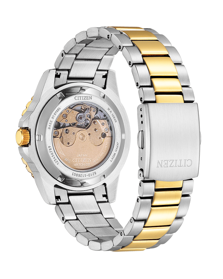 Citizen Mechanical Automatic Blue Dial Two Tone Steel Strap Watch for Men - NJ0174-82L