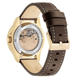 Citizen Mechanical Automatic Green Dial Brown Leather Strap Watch for Men - NJ0173-18X