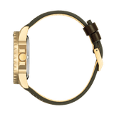 Citizen Mechanical Automatic Green Dial Brown Leather Strap Watch for Men - NJ0173-18X