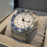 Citizen Mechanical Automatic White Dial Silver Steel Strap Watch for Men - NJ0171-81A