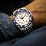 Citizen Mechanical Automatic White Dial Silver Steel Strap Watch for Men - NJ0171-81A