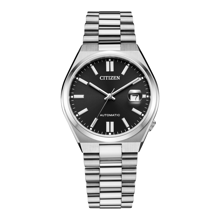 Citizen Tsuyosa Automatic Black Dial Silver Steel Strap Watch For Men - NJ0150-81E