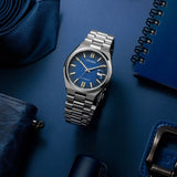 Citizen Tsuyosa Automatic Dark Blue Dial Silver Steel Strap Watch For Men - NJ0151-88L