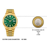 Citizen Tsuyosa Automatic Green Dial Gold Steel Strap Watch For Men - NJ0152-51X