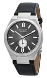 Citizen Tsuyosa Automatic Grey Dial Black Leather Strap Watch for Men - NK5010-01H