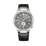Citizen Tsuyosa Automatic Grey Dial Black Leather Strap Watch for Men - NK5010-01H