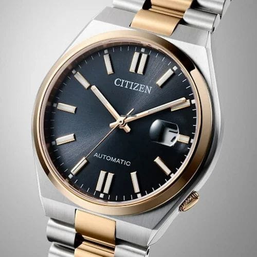 Citizen Tsuyosa Automatic Grey Dial Two Tone Steel Strap Watch For Men - NJ0154-80H
