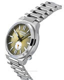 Citizen Tsuyosa Automatic Titanium Yellow Dial Silver Steel Strap Watch For Men - NK5010-51X