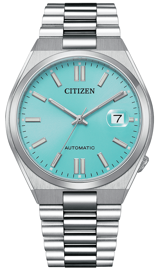 Citizen Tsuyosa Automatic Turquoise Dial Silver Steel Strap Watch For Men - NJ0151-88M
