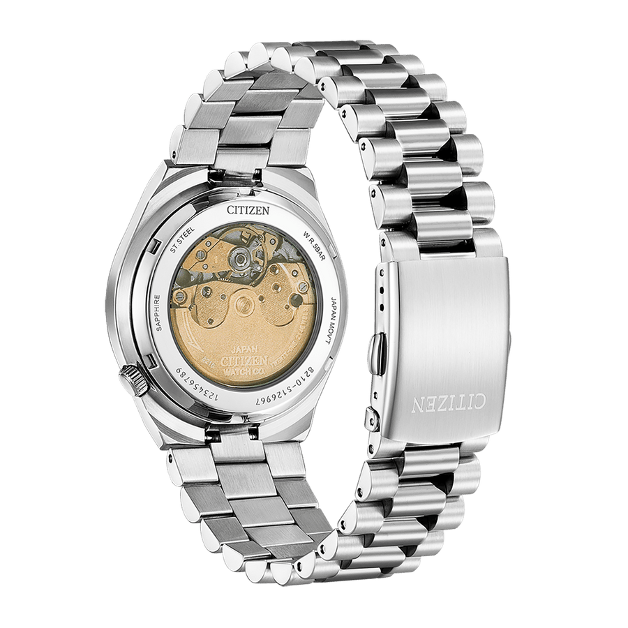 Citizen Tsuyosa Automatic Yellow Dial Silver Steel Strap Watch for Men - NJ0150-81Z