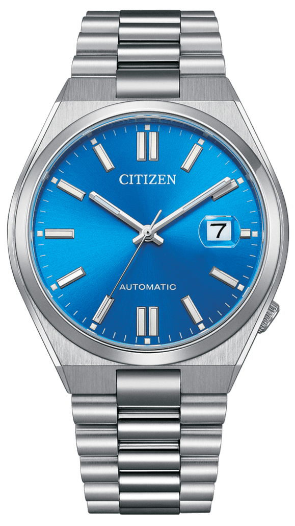 Citizen x Pantone Automatic Blue Dial Silver Steel Strap Watch For Men - NJ0158-89L