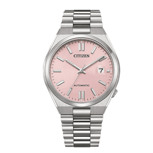 Citizen x Pantone Automatic Dreamy Pink Dial Silver Steel Strap Watch For Men - NJ0158-89X