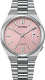 Citizen x Pantone Automatic Dreamy Pink Dial Silver Steel Strap Watch For Men - NJ0158-89X