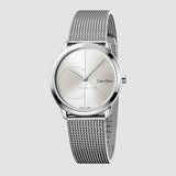 Calvin Klein Minimal Silver Dial Silver Mesh Bracelet Watch for Women - K3M2212Z