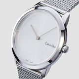 Calvin Klein Minimal Silver Dial Silver Mesh Bracelet Watch for Women - K3M2212Z