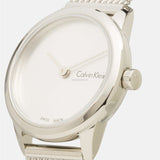 Calvin Klein Minimal White Dial Silver Mesh Bracelet Watch for Women - K3M231Y6